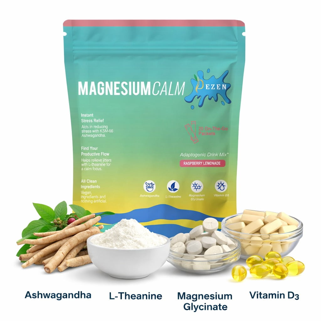 Calm Magnesium Powder Drink Mix for Stress Relief & Better Sleep – Natural Calm Supplement, Raspberry Lemon, Pack 2