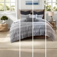 thumbnail image 2 of Farmhouse Cotton Bedding Sets Grey and Black Comforter with Jacquard Design for King/Cal King, 2 of 10