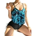 thumbnail image 2 of Liacowi Women Swimsuits 2 Piece Bikinis Set Leaf Print Bra Camisole Tops + Shorts Swimwear Bathing Suit Beachwear, 2 of 8