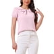 thumbnail image 1 of INSPIRAR CHIC Blusa de Verano Casual con Manga Abullonada Retro y Cuello Peter Pan para Mujeres S Rosa, 1 of 6