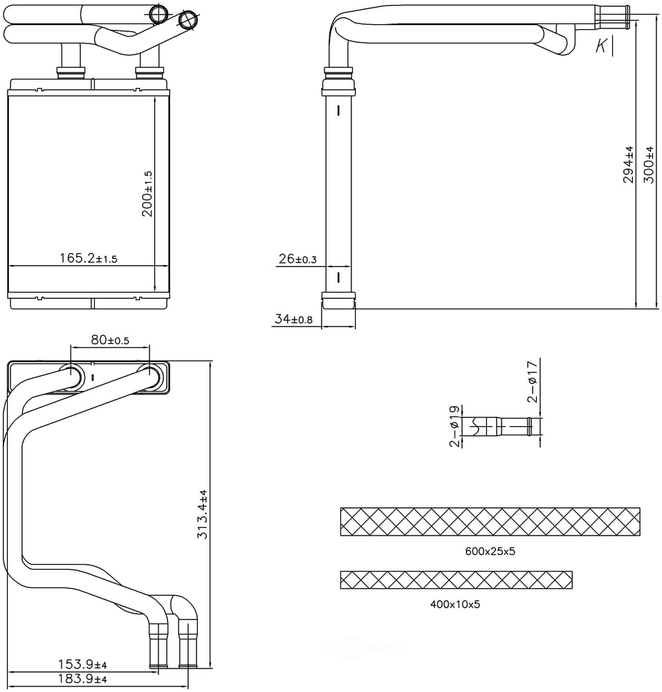 Nissens 707291 HVAC Heater Core