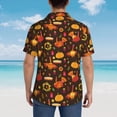thumbnail image 4 of Balery Thanksgiving Turkey Camisas hawaianas de manga corta para hombre, camisas playeras de corte holgado, camisas de vacaciones con botones,XX-Large, 4 of 7