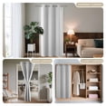 thumbnail image 4 of Cortina de puerta Blackout Joydeco, 198 cm, privacidad, blanco grisáceo, 4 of 9