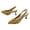 Gold, variant on Womens Adjustable Slingback Kitten Heels, Pointed Toe Mid-Low Heel, Cute Knitted Slip On Work Pumps Dress Shoes for Work Wedding Everyday Parties(Beige,5.5)