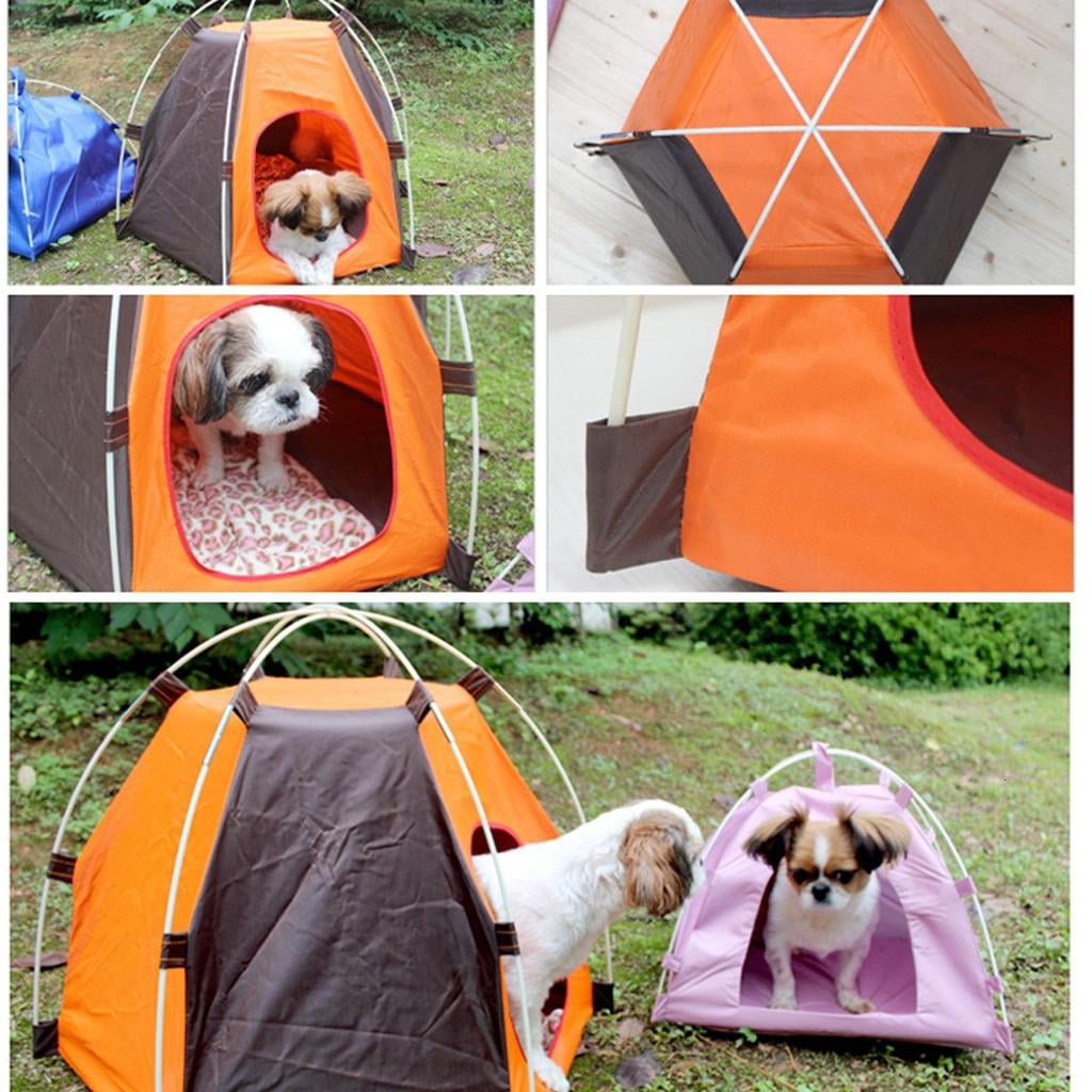 Giaone Puppy Tent Bed Teepee for Indoor Small Dogs House Foldable Shelter Photo Props Pet Tent House Bed