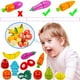 thumbnail image 4 of Frutas y verduras cortadas de madera como juguetes de cocina, simulación de juguetes educativos para niños en edad preescolar, niños pequeños, niñas, apto para niños de 2 años, regalos para el Día, 4 of 8