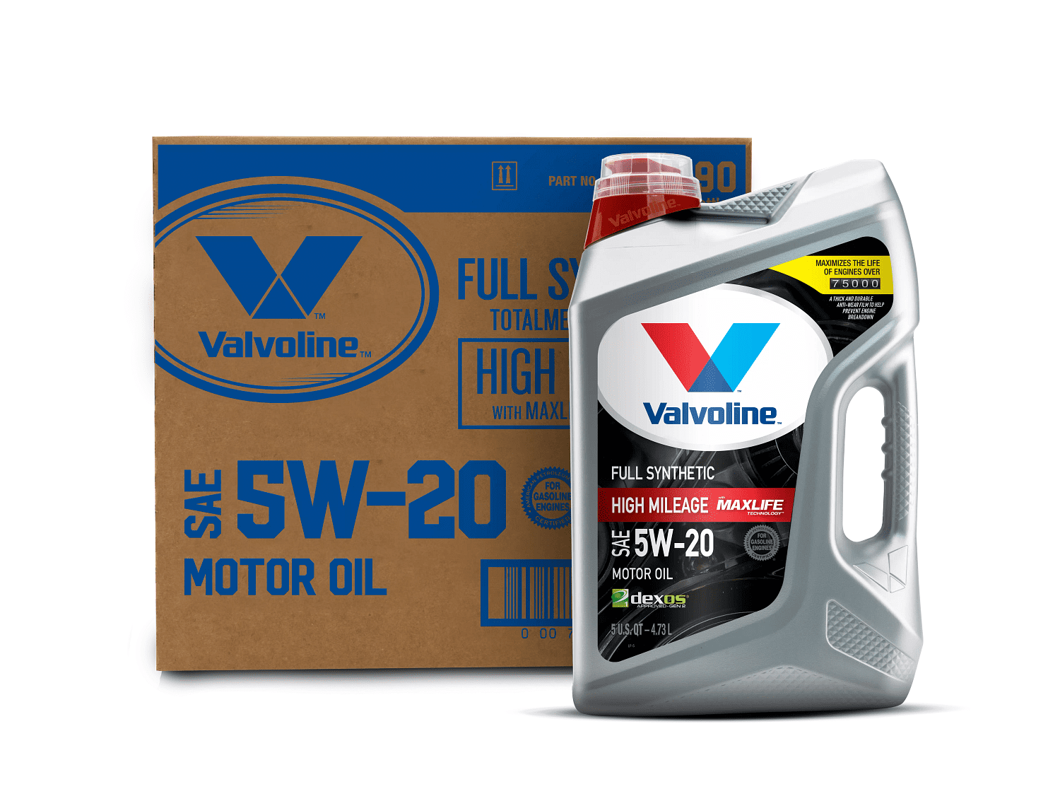 Valvoline Full Synthetic High Mileage With MaxLife Technology SAE 5W-20 ...