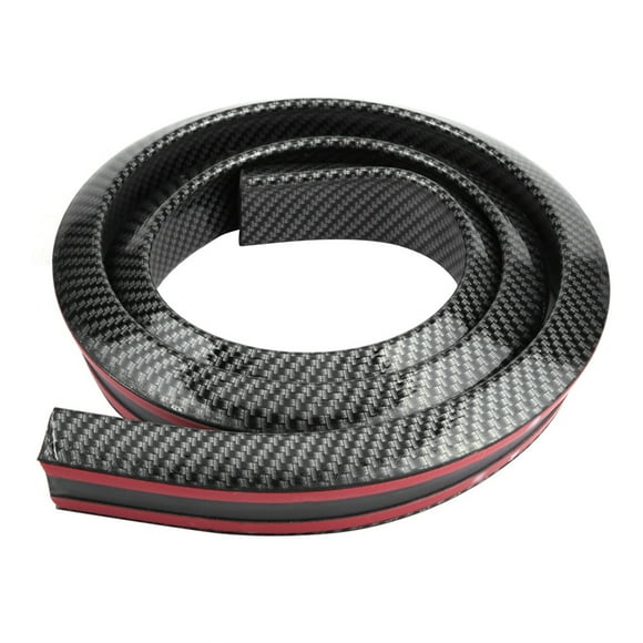 Adhesivo para el borde del alerón trasero del maletero, alerón trasero suave de fibra de carbono de 1,5 m/4,9 pies, borde del alerón trasero compacto y ligero