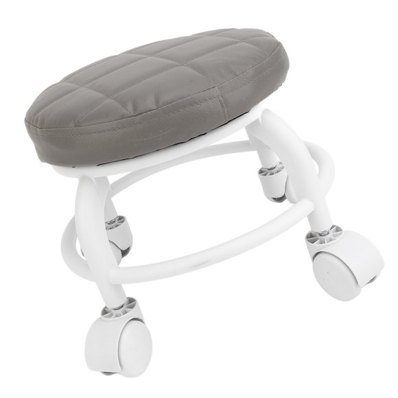 Pedicure Stool PU Leather, Low Rolling Stool, Garage Stool with Wheels, Low Roller , Mute Wheel Swivel Roller Chair for Home Office Shop