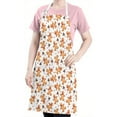 thumbnail image 5 of White Christmas Gingerbread Man Apron-Garden Aprons for Women with Pockets-Cotton Linen Waterproof Kitchen Cooking Gardening Aprons Adjustable for Kitchen,Cooking,BBQ and Salon 32"x27", 5 of 7