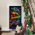 thumbnail image 4 of Fluorescent Christmas Door Cover,47*31 inch UV Activated Glow in the Dark Garage Door Banner, Large Holiday Decor for Xmas and New Year,#D, 4 of 5