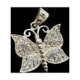 thumbnail image 3 of Butterfly Marcasite Sterling Silver Pendant | 1" Long | Silver | 1 Pendant, 3 of 9