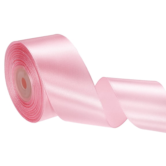 Uxcell Satin Ribbon (24 Yards, 1-1/2" Wide, Pink) Single Face Solid Fabric Ribbon, Suit for Craft/DIY/Gift Wrapping/Hair Bows/Floral Bouquets/Wedding/Birthday/Party Decoration