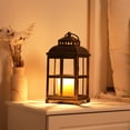 thumbnail image 2 of Sziqiqi Black Candle Warmer Lamp with Timer: 11" Dimmer for Large 3-Wick Jars Rustic Wax Melter Vintage Lantern Safe for Home with Kids Pets Decor, 2 of 8