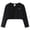 Black A, variant on Kids Girls One Button Cardigan Fall Solid Color Cute Cherry Long Sleeve Soft Breathable Sweater Cape Knit Cardigan Jacket for Dresses Black 2-3 Years