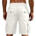 thumbnail image 5 of Cargo Shorts Men Casual Summer Elastic Waist Stretch Work Shorts Relaxed Fit Hiking Short Multi Pockets, 5 of 5