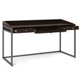 thumbnail image 2 of SIMPLIHOME Ralston SOLID WOOD and Metal Modern Industrial 60 inch Wide Home Office Desk, Writing Table, Workstation, Study Table Furniture in Distressed Hickory Brown with 2 Drawerss, 2 of 5