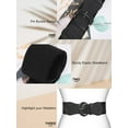 thumbnail image 3 of 3 Pack Women Wide Elastic Waist Belt Vintage Stretchy Belt Waistband for Ladies Dresses, 3 of 6