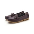 thumbnail image 1 of MAWCLOS Ladies Moccasins Comfort Nursing Shoes Slip On Resistant Loafers Bow Work Boat Shoe Coffee 7.5, 1 of 9