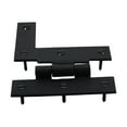 thumbnail image 4 of Renovators Supply Black Cabinet Hinges 3.5 in HL Offset Hinge Right Wrought Iron Kitchen Cabinet Hinge w/Hardware Pack of 6, 4 of 12