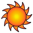 thumbnail image 1 of Sun Decal Hot Orange Sticker Vinyl Rear Window Car Truck Laptop Sun Solar Wall Water and Fade Resistant 4 Inches, 1 of 4