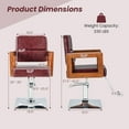 thumbnail image 2 of Gymax Adjustable Salon Chair Hydraulic Barber Solid Wood Armchair with 360° Rotation, 2 of 10