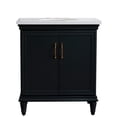 thumbnail image 2 of 31 in. Single Wooden Vanity  Dark Gray with White Quartz Oval Sink, 2 of 14
