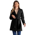 thumbnail image 1 of INSPIRE CHIC Manteau Trench Long Classique d'Hiver pour Femme à Col Montant avec Ceinture à Nouer, 1 of 7