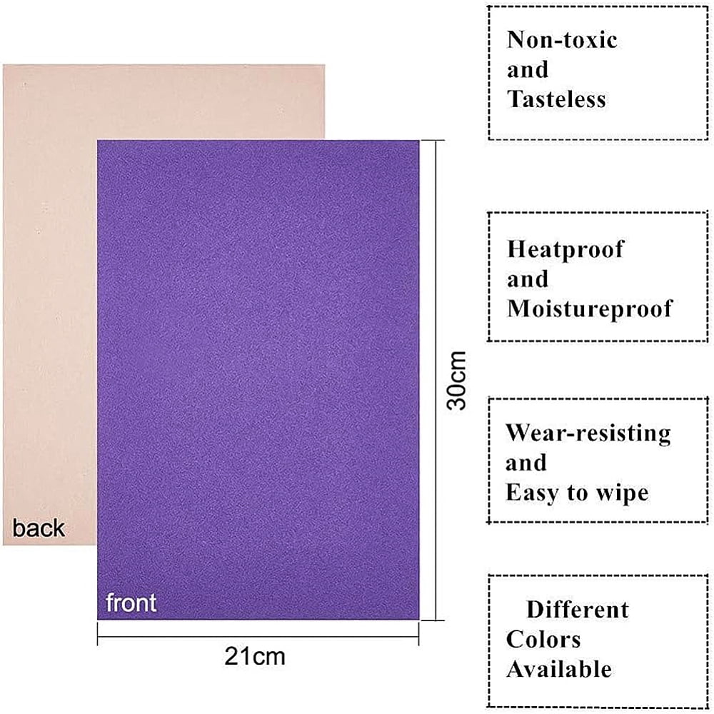20 pc Jewelry Flocking Cloth Polyester Self-adhesive Fabric Rectangle Blue Violet 29.5x20x0.07cmDIY