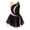 Black, variant on HULIJA Kids Girls Glitter Diamond Ballet Dance Ice Skating Dress Sleeveless Color Block Leotard Modern Lyrical Dress Orange 6