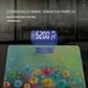 thumbnail image 3 of Báscula digital para peso corporal, báscula de baño personalizada, 400 lb, con pantalla grande retroiluminada, fácil de leer - Arte abstracto floral, 3 of 5