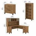 thumbnail image 4 of Somerset 72W L Desk with Hutch and Storage in Fresh Walnut - Engineered Wood, 4 of 7