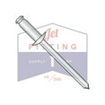 thumbnail image 2 of 1/4" Blind Rivets, Stainless Body - Steel Mandrel, Dome Head, Body: 18-8 Stainless Steel, Pin: Carbon Steel (Quantity: 1500) Full Size: 1/4 x .12-.25, 2 of 3