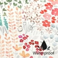 thumbnail image 4 of Colorful Floral Shower Curtain, Retro Red Teal Flower Fabric Shower Curtain, Cute Funky Watercolor Wildflower Shower Curtain Set, Cottagecore Bohemian Bathroom Decor, 72x72, 4 of 4