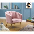thumbnail image 2 of ACME Colla Velvet Upholstery Accent Chair in Blush Pink and Gold, 2 of 7