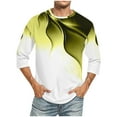 thumbnail image 1 of Camisas de Manga Larga para Hombres Imprimir Casual Cuello Redondo Blusa de Manga Corta, Camisas de Lino para Hombres, 1 of 4