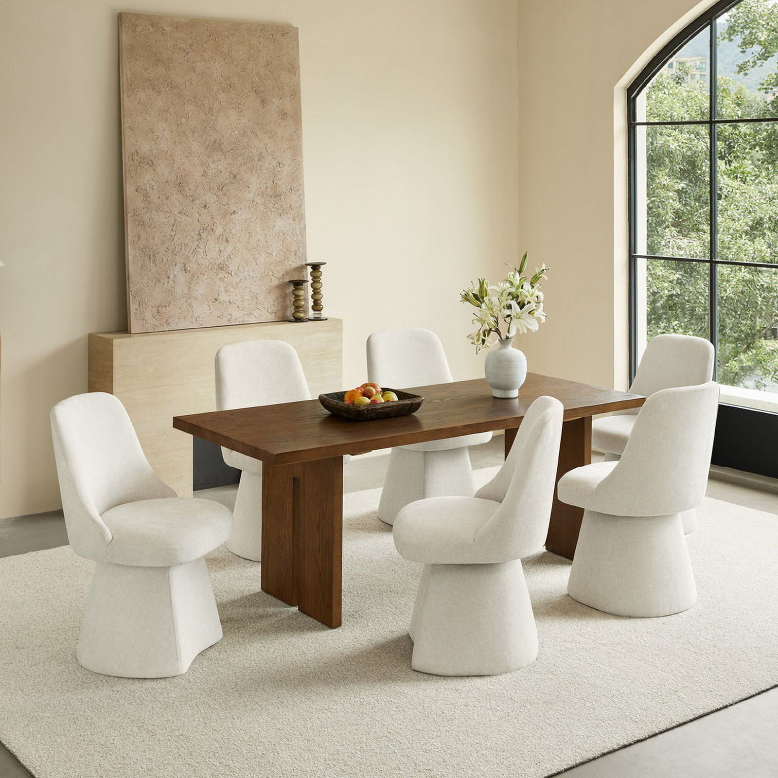 CHITA Upholstered Swivel Dining Chair Set of 2