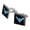 Silver, variant on Batman Nightwing Logo Square Cufflink Set - Silver or Gold