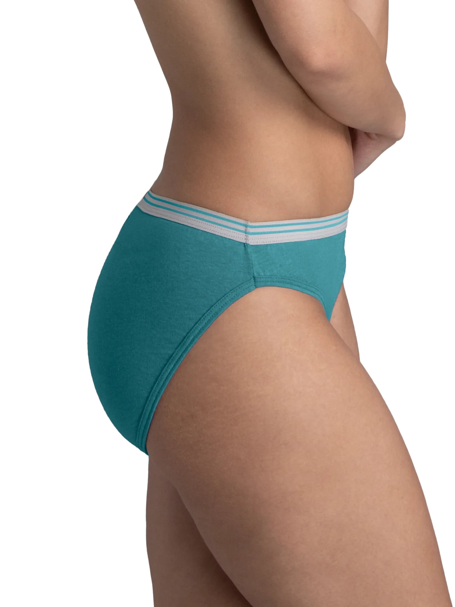 Fruit of the Loom Women's Cotton Blend Bikini Underwear, Soft Breathable Everyday Panties, 6-Pack, Sizes S-2XL