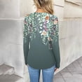 thumbnail image 4 of HLKJKLS Long Sleeve Shirts For Women Casual V Neck Long Sleeve Basic Tee Loose Fit Fall Trendy T Shirt Black S-3Xl, 4 of 6