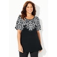 thumbnail image 2 of Catherines Women's Plus Size Dolman Sleeve Printed Tunic, 2 of 3