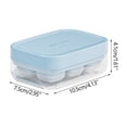 thumbnail image 2 of Vikakiooze Ice Mold New Ice Cubes Maker,6 Hole Ice Cubes Molding Ice Box Small Household Refrigerator Easy-Release Ice Lattice With Cover Silicone Ice Lattice, Blue, 2 of 3
