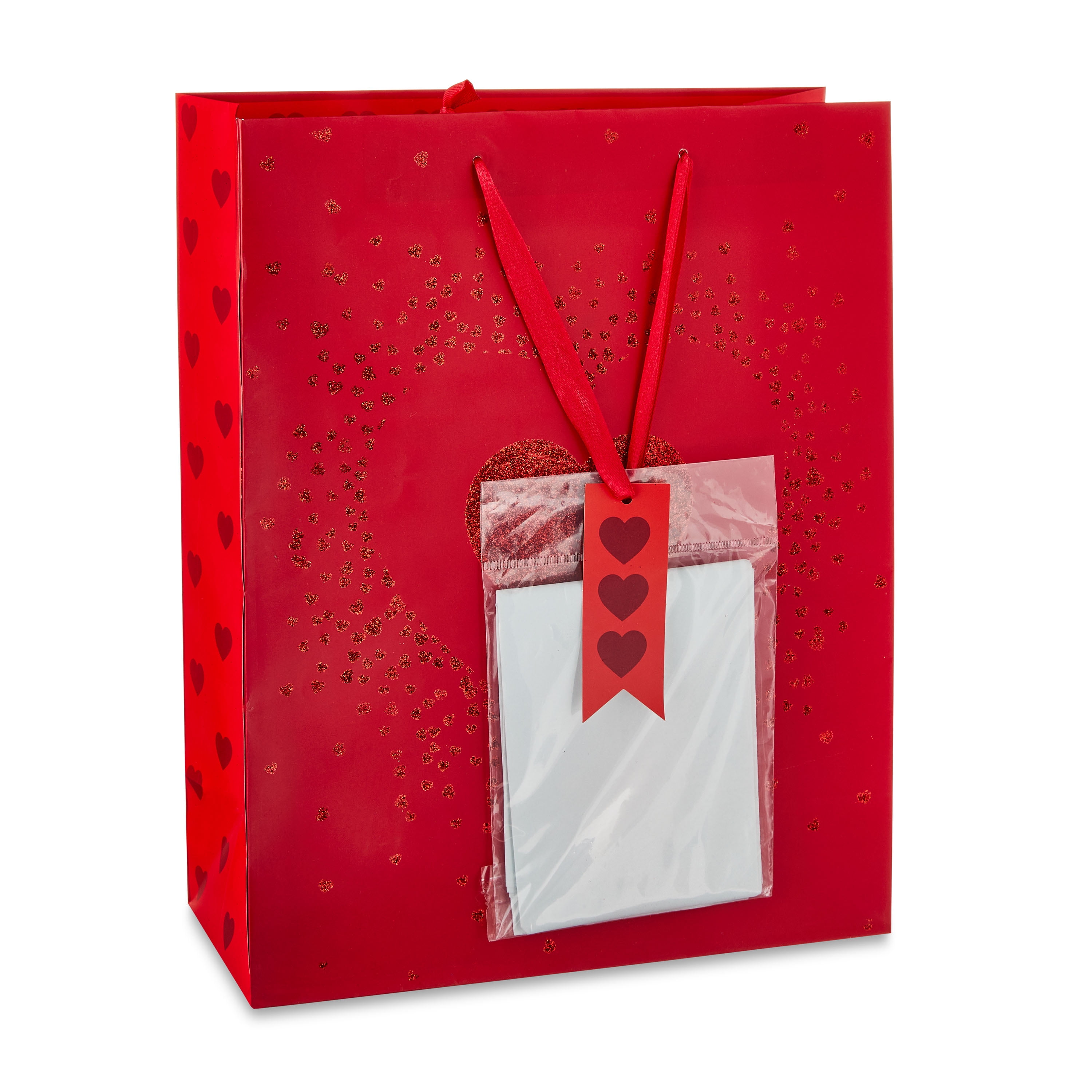 Red glitter gift bags deals