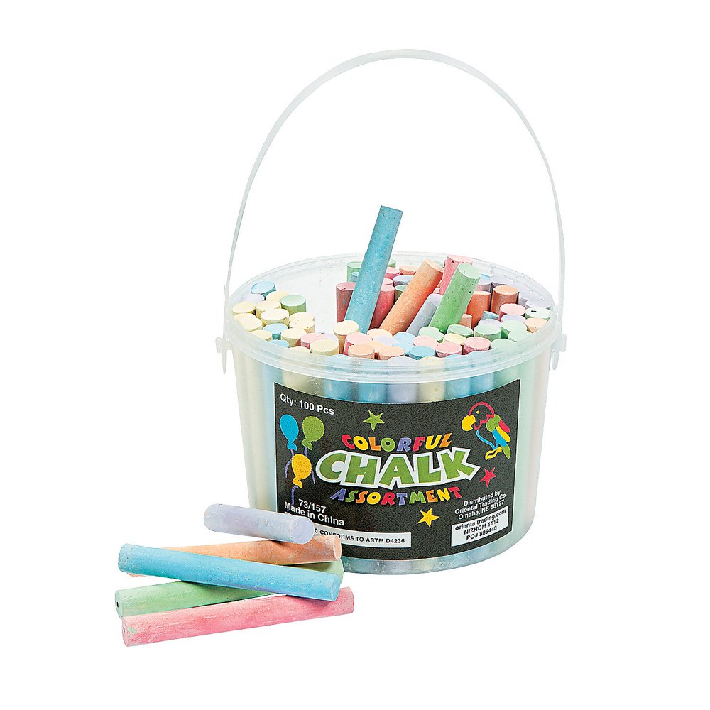 Colored Chalk 100Pc Basic Supplies 100 Pieces
