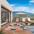 thumbnail image 3 of Palm Leaves Outdoor Rug for Patio/Deck/Porch, Non-Slip Large Area Rug 5 x 7 Ft, Colorful Tropical Plant Summer Flower Indoor Outdoor Rugs Washable Area Rugs, Reversible Camping Rug Carpet Runner, 3 of 8