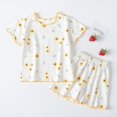 thumbnail image 3 of WOYY Toddler Girls Pajamas Fruit Print Short Sleeve T Shirt Shorts Homewear, Sizes 4-5T, 3 of 3