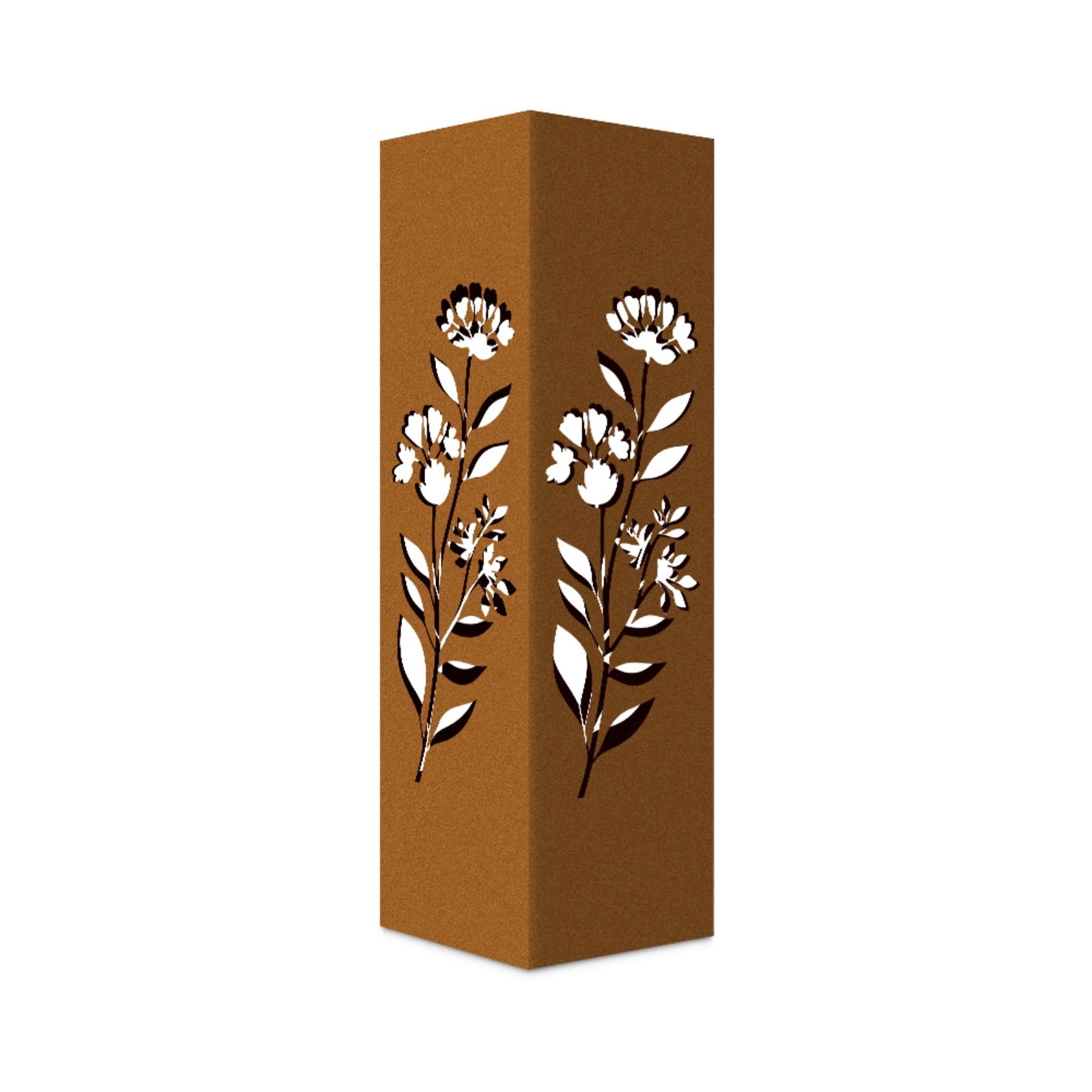 Rustic Garden Column Outdoor Metal Light Cover Sculpture Modern Statues Decor Natural Rustic Decor Weathered Steel Landscape Sculpture Outside Summer Art Walkway