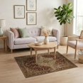 thumbnail image 3 of ODIKA 4'x6' Washable Area Rug Vintage Grey Ornate Center Botanical Vines Transitional Throw for Home Office, Under Desk, Non-Slip Chair-Friendly, Flatwoven, 3 of 7