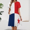 thumbnail image 2 of Panama Flag Dress Fashion Beach Short Sleeve Dresses Female Party Printed Sundress, 2 of 7