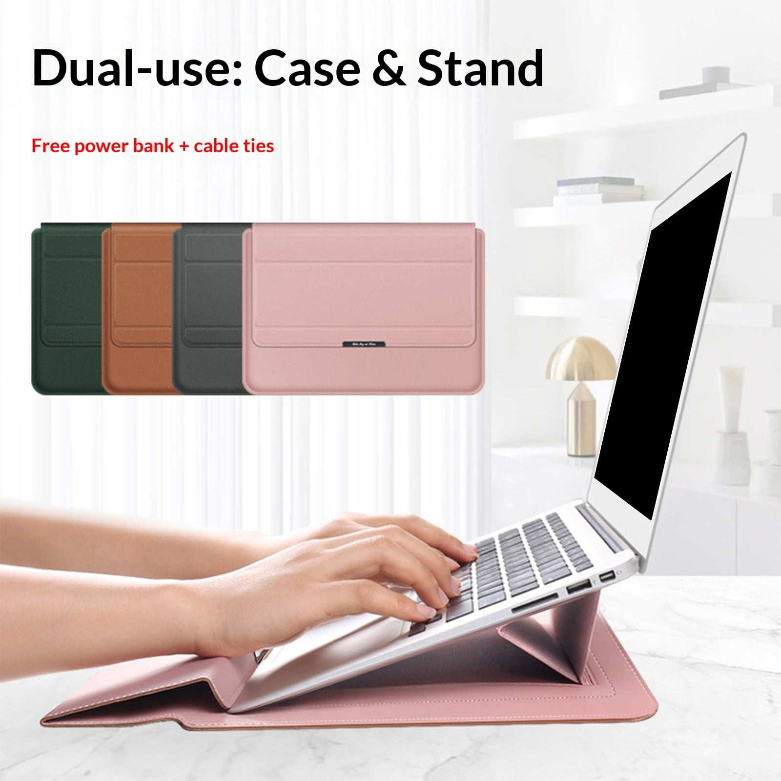 Portable PU Leather Case with Hand Rest Design for 13-16 Inch Computers